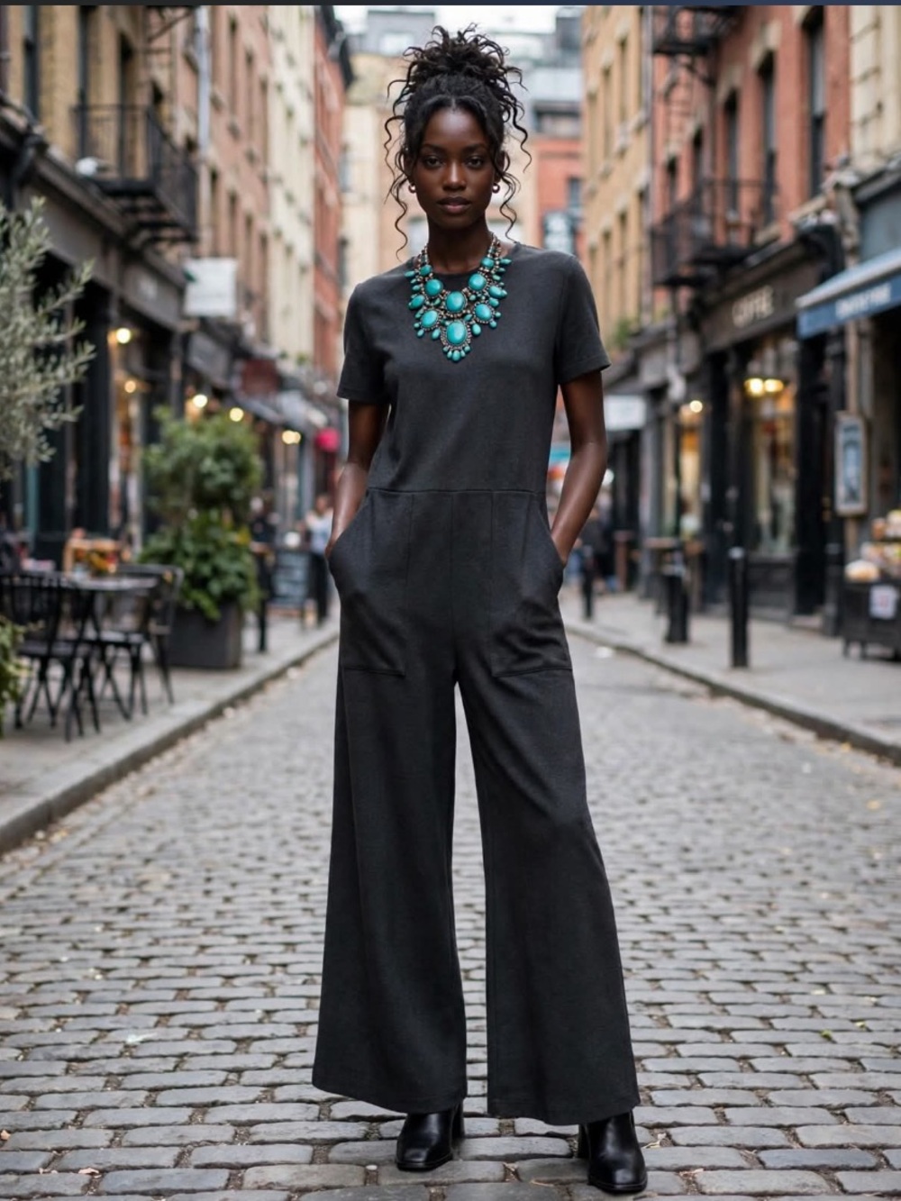 NWT Zara Dark Gray jumpsuit